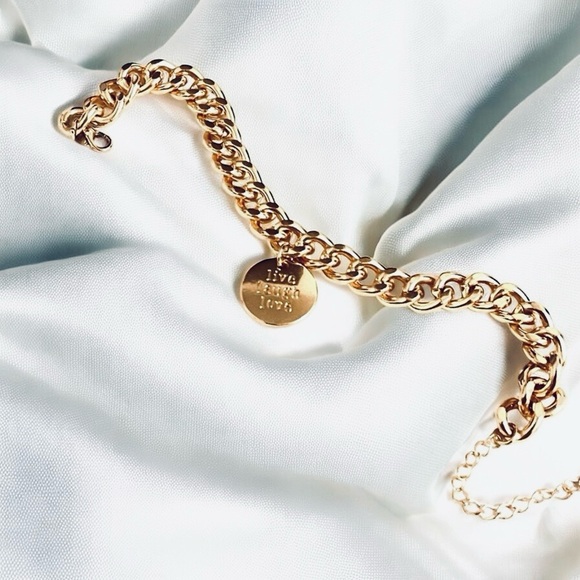 Live Love Laugh Medallion Chain Link Ankle Bracelet - Picture 1 of 7